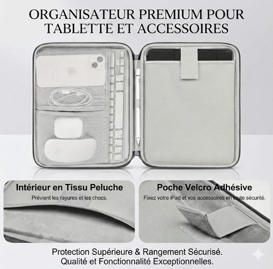 Housse de Rangement Stylée & Multi-Compartiments – Tablettes 10-13’’