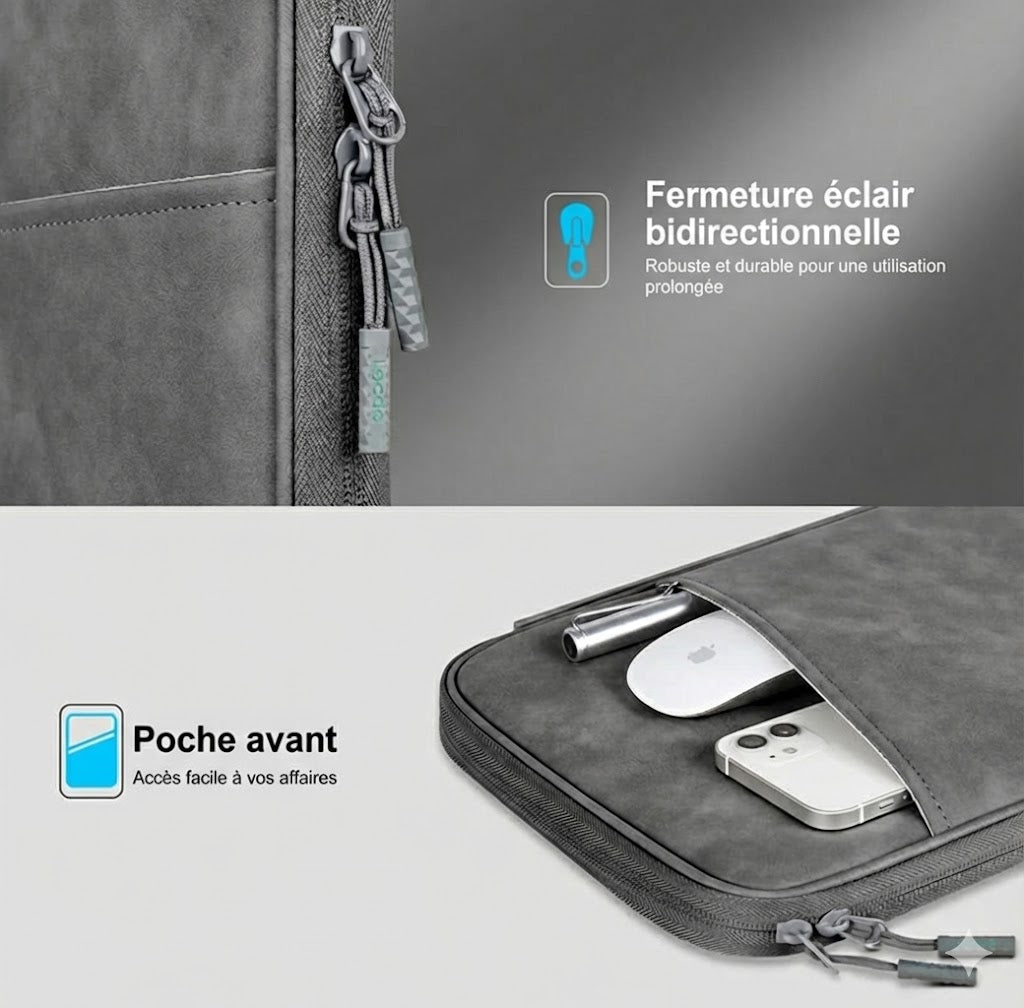 Housse de Rangement Stylée & Multi-Compartiments – Tablettes 10-13’’